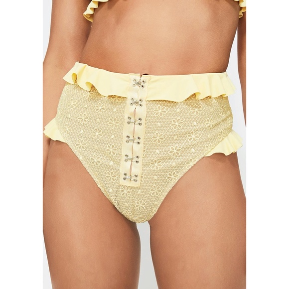 FOR LOVE & LEMONS Elle High Waist Lace Swim Bottom - Picture 5 of 9